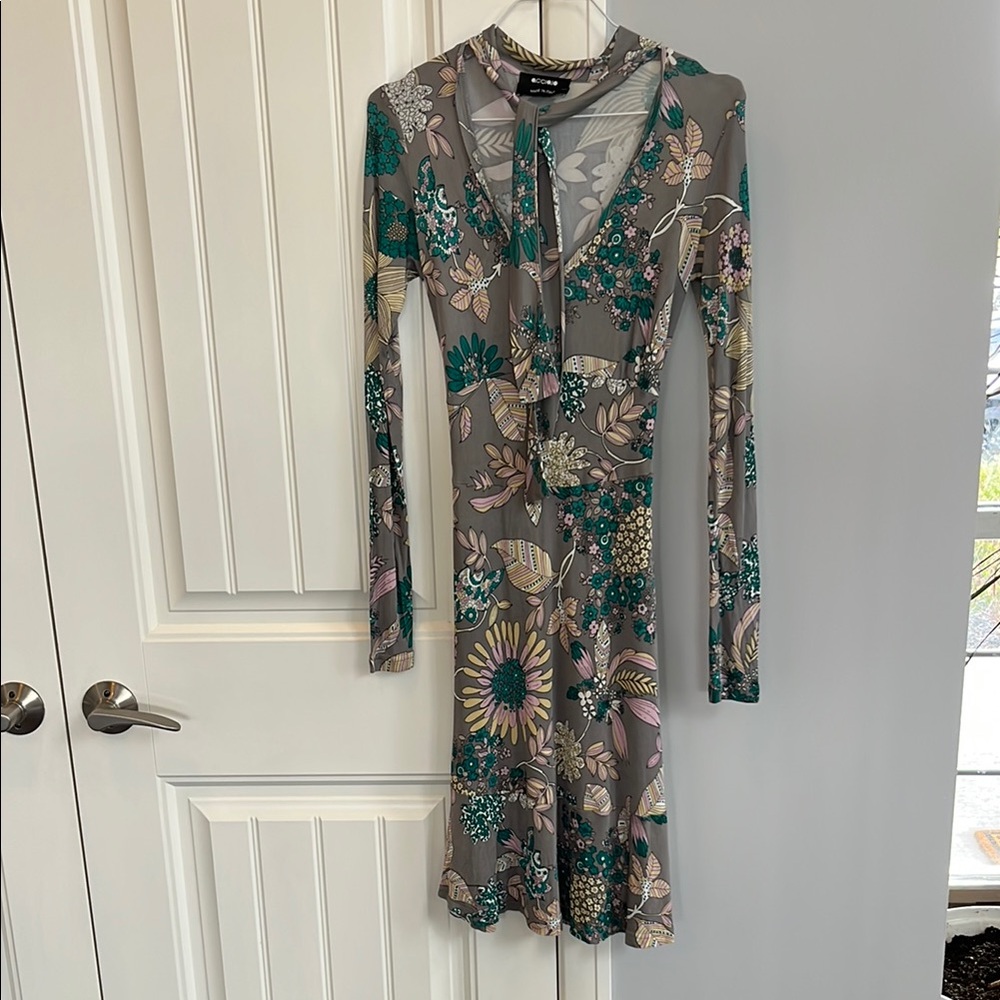 Acciaio Floral Long Sleeve Dress M